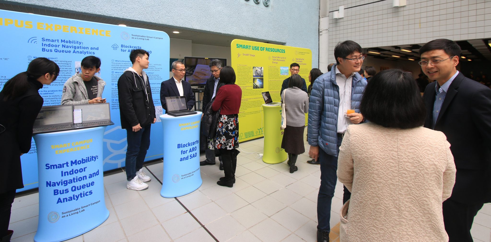 Nine SSC projects stage exhibition booths to share their ideas and gain feedback from the community.