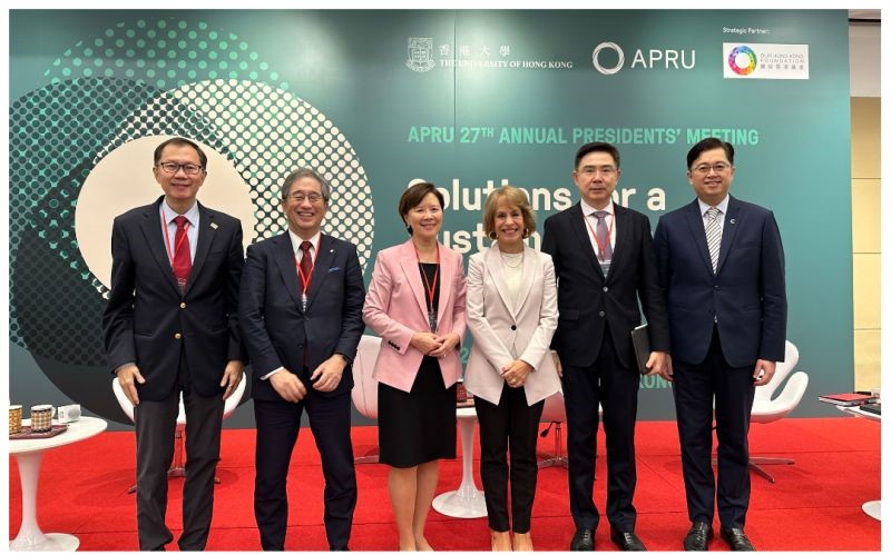 HKUST President Prof. Nancy IP participated in a panel discussion entitled “Educating Future Generations for Planet Thought Leadership” at the Association of Pacific Rim Universities (APRU) Annual Presidents’ Meeting 2023.