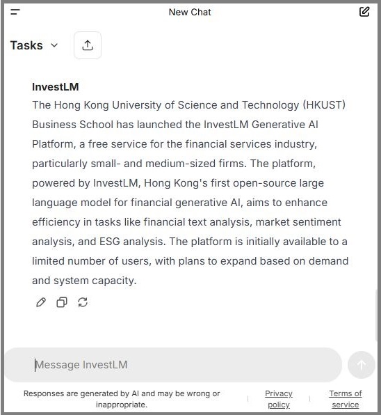 就本新闻稿英文版的摘要，InvestLM平台生成此回应。