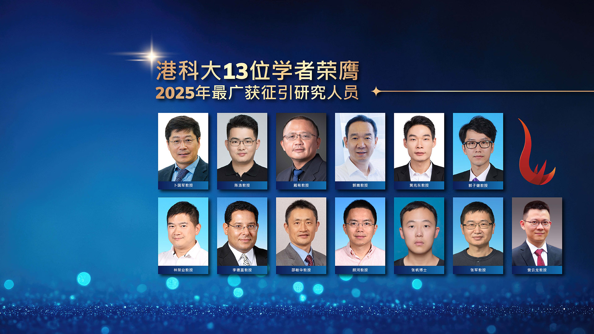 科大13位学者荣膺「2025年最广获征引研究人员」