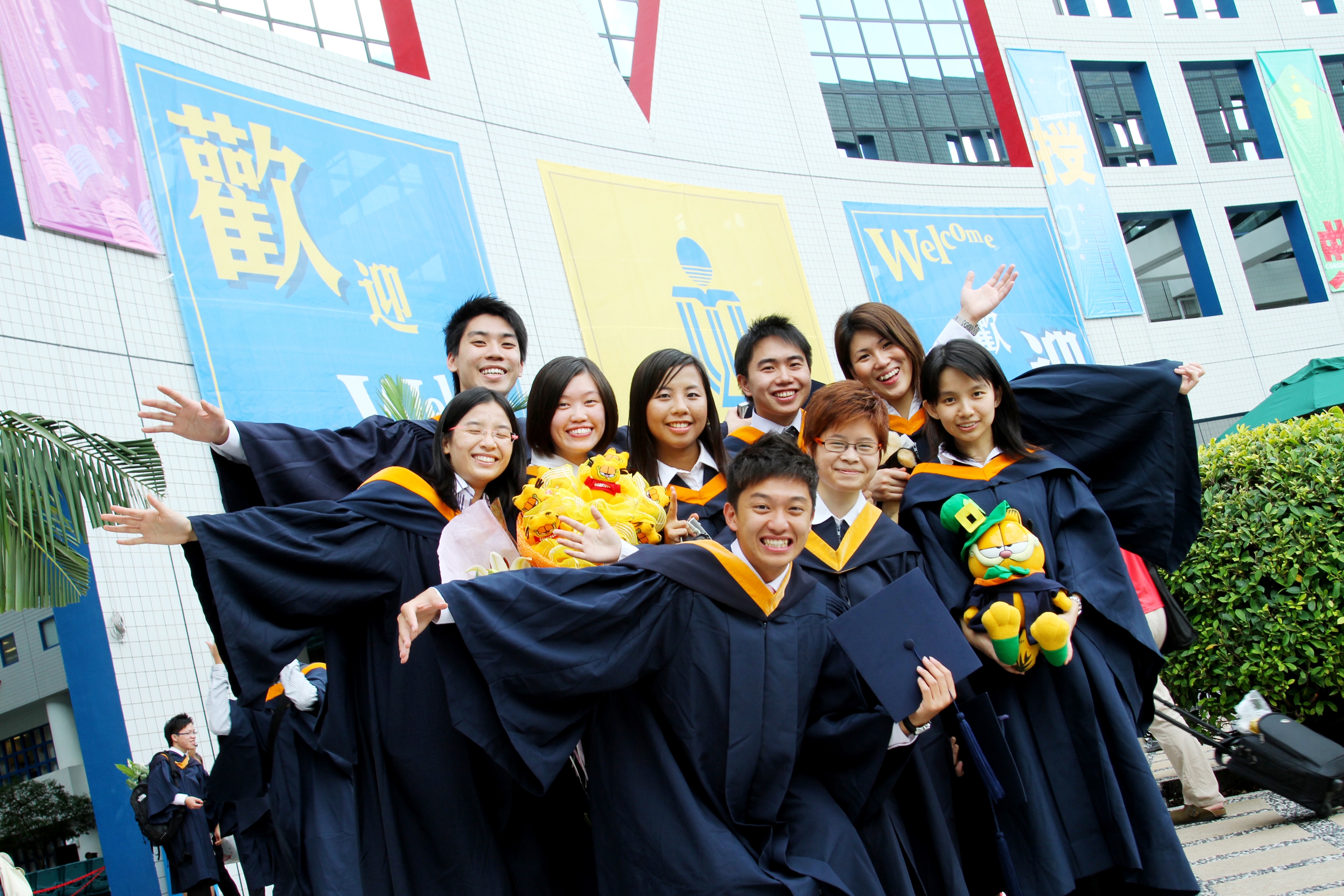  It's all smiles on the face of every graduate.