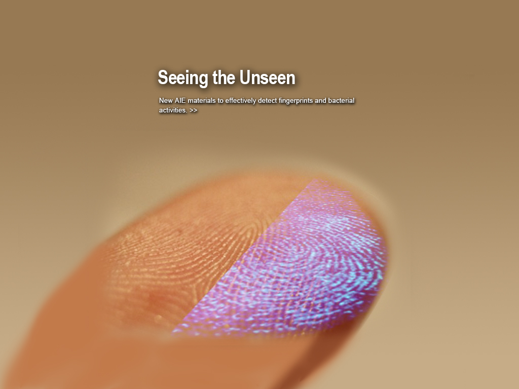 New AIE materials to effectively detect fingerprints and bacterial activities