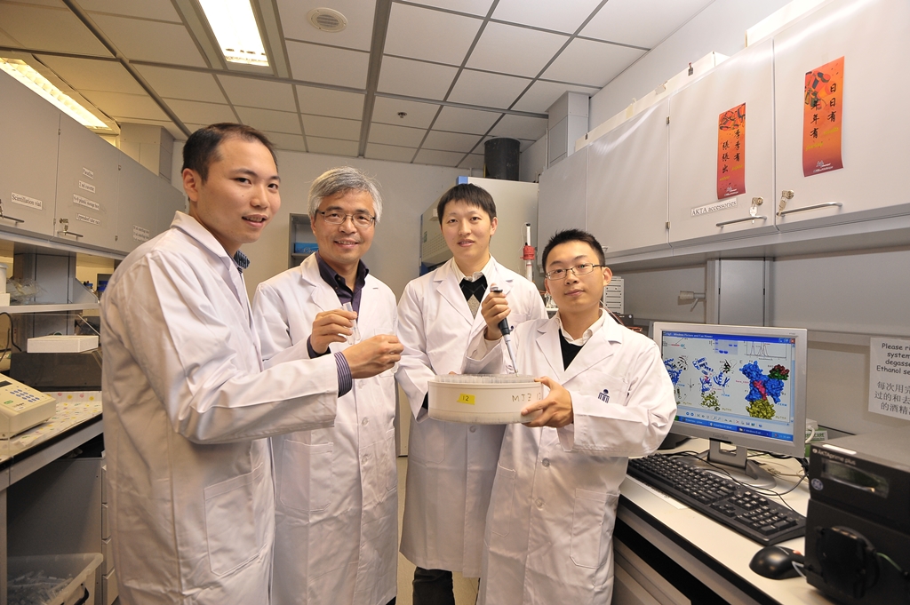  The research team members - (from left) Dr Zhiyi Wei, Prof Mingjie Zhang, Mr Lin Wu and Dr Lifeng Pan