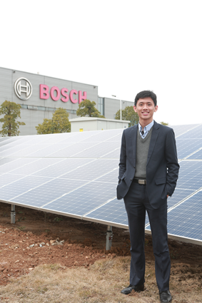 Bor Hung and his team completed the biggest regional solar energy project for a German multinational technology giant’s factory in Nanjing in just four months.